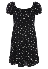 Older Girls Black Floral Gypsy Dress