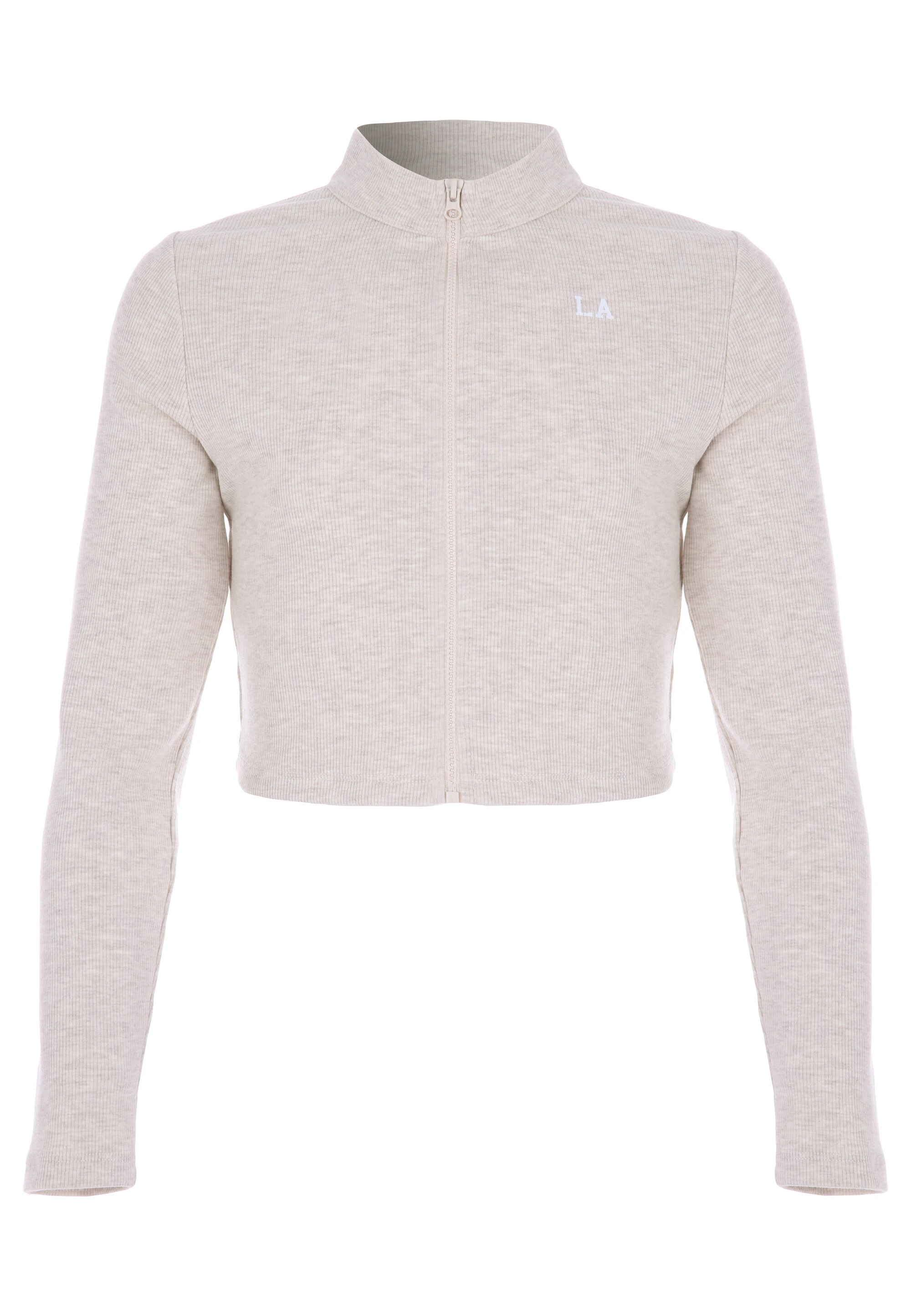 Older Girls Oatmeal Zip Through Top