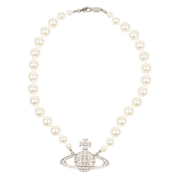 One Row Pearl Bas Relief Choker