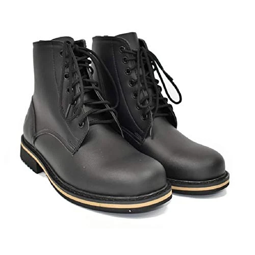 Onega Chukka Boots Black Vegan Unisex Ladies Men's Classic Lace Up