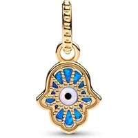 Opalescent Blue Hamsa Hand Dangle Charm