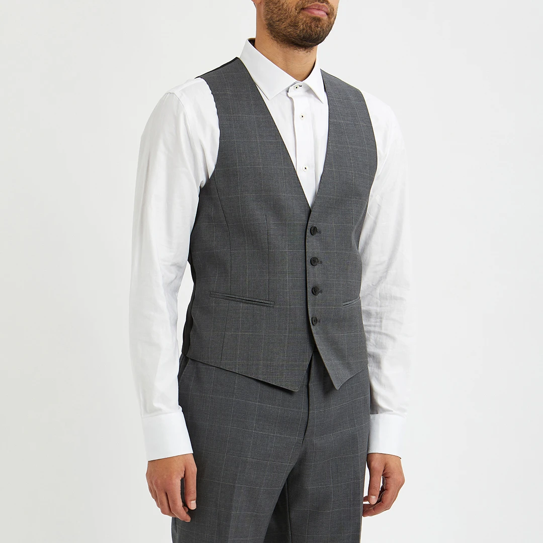 Open Grey Huge Waistcoat