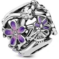 Openwork Purple Daisy Charm