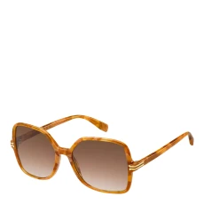 Orange Tortoiseshell Sunglasses 57mm - Brown