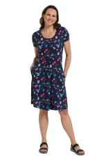 Orchid Patterned Womens UV Dress - UPF40 Beach Dress, Lightweight Ladies Dress, Pockets, Durable Day Dress - for Spring Summer, Travelling, Poolside Berry 14 Orchid Patterned Womens UV Dress - UPF40 Beach Dress, Lightweight Ladies Dress, Pockets, Durable Day Dress - for Spring Summer, Travelling, Poolside Berry 14