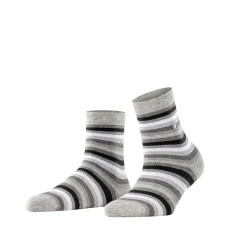 Organic Stripe Women Socks - Grey