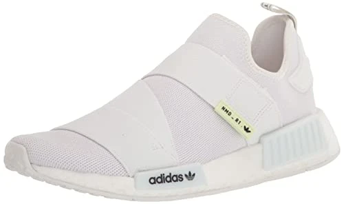 Originals Men's NMD_r1 Primeknit Sneaker, White/White/Black, 10 UK