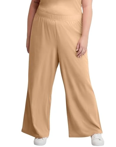 Originals Womens Plus Sizes Soft Wash 28 Jersey Pants, Java Frost Tan, 2x