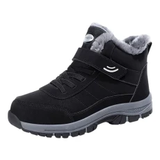Orthoboots Pro - Ergonomic Winter Boots Warm Lined Men Women Waterproof Non-Slip Trekking Hiking Shoes Snow Boots Fleece Shoes Winter Shoes Boots Camping Walking Hiking Trainers, Black (black 2), 7 UK