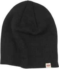 Otis Beanie, Unisex Adult Knitted Hat, Black/White, 58-60