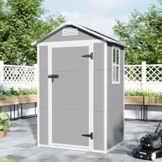 Outdoor 3x4 FT Plastic Storage Shed - Grey