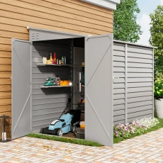 Outdoor 4x8 FT Garden Storage Shed - White