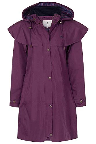 Outrider Womens 3/4 Length Waterproof Raincoat (Plum, 22)