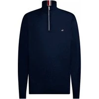 Oval Structure Zip Mock - Navy - 2XL