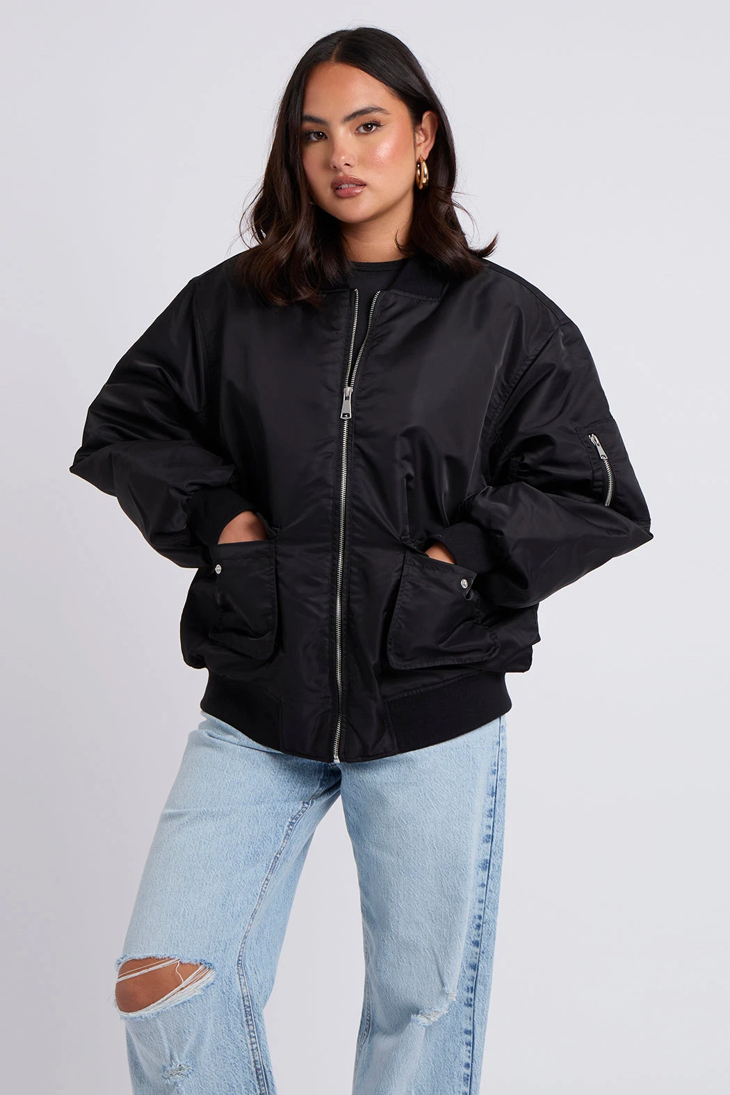 Oversized Bomber Black /