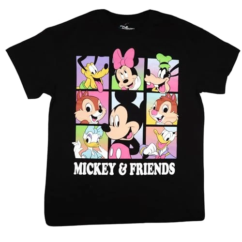 Oversized Mickey Mouse and Friends T-Shirt, Adult Sizes, Black, XL