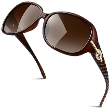 Oversized Polarised Sunglasses Womens Ladies UV400 Protection Vintage Fashion Trendy Sunglasses