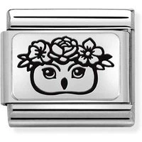 Owl With Flowers Charm