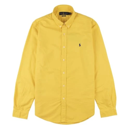 Oxford Custom Fit Shirt Signal Canray Yellow Men's Size Medium M