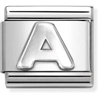 Oxidised Silver Letter Charm - Letter A