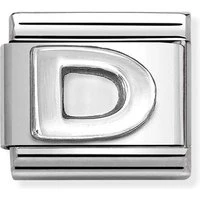 Oxidised Silver Letter Charm - Letter D