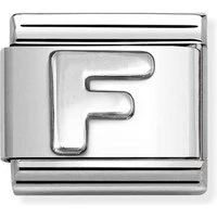 Oxidised Silver Letter Charm - Letter F