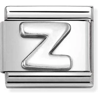 Oxidised Silver Letter Charm - Letter Z