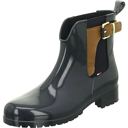 - Oxley Boots, Blue - Made from 20% PVC, 20% Polyester & 10% Leather - Smart Ladies Wellington Boots