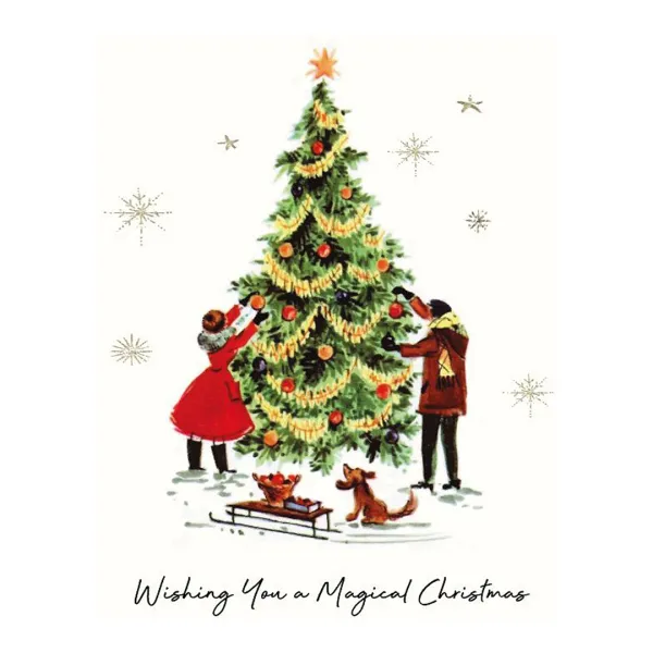 Pack of 12 Santa Claus Christmas Cards - Multi