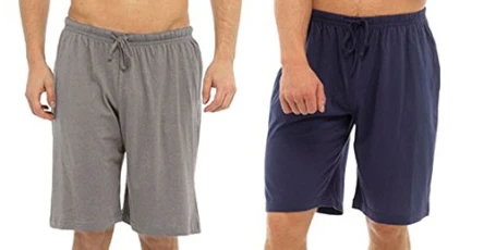 Pack of 2 Cotton Jersey Lounge Shorts - Grey - Medium