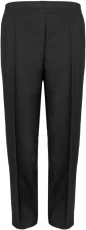 Pack of 2 Ladies Half Elasticated Trouser Womens Stretch Waist Casual Office Work Formal Pull On Trousers Straight Leg Pants Bottoms with Pockets