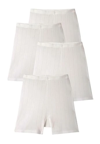 Pack of 4 Short Briefs Women Corsetry Maxi White