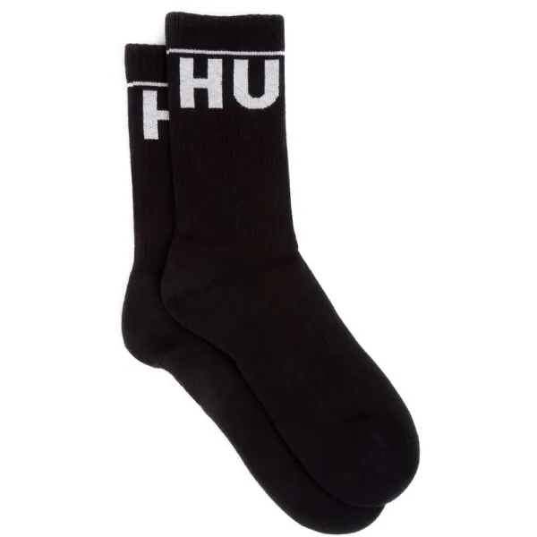 Pack Rib Logo Socks - Black