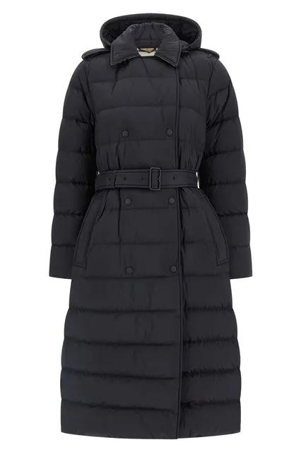 Padded trench coat - Black