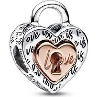 Padlock Splitable Heart Charm