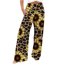 Palazzo Trousers Women's Elegant Wide Leg Elegant Palazzo Trousers Large Sizes with Floral Print Wide Leg Outdoor Trousers Loose Trousers High Waist Jogging Bottoms Casual Comfortable Elastic Casual Palazzo Trousers Women's Elegant Wide Leg Elegant Palazzo Trousers Large Sizes with Floral Print Wide Leg Outdoor Trousers Loose Trousers High Waist Jogging Bottoms Casual Comfortable Elastic Casual