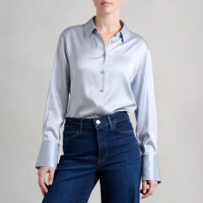 Pale Blue Satin Standard Shirt