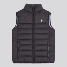 Panelled Quilted Gilet - White