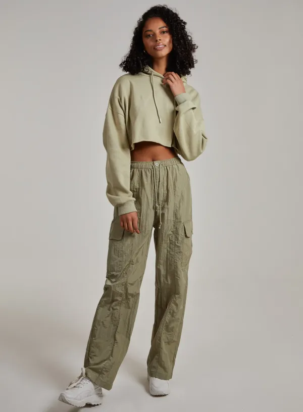 Parachute Cargo Pants - - Sage