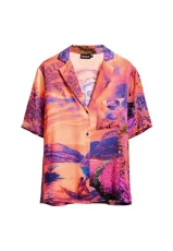 Paradise Lacroix Resort Shirt by M. Christian Lacroix 25SWCW38 Red