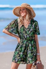 Paradise Ready Tropical Playsuit - Green