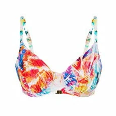 Paradise Women’s Underwired Bikini with Lined Soft Cups Beach Dress(Multi, Size 34E)