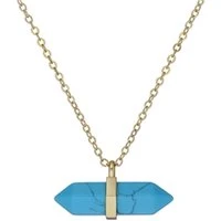 Paries Gold Turquoise Paradise Rock Necklace - 49cm