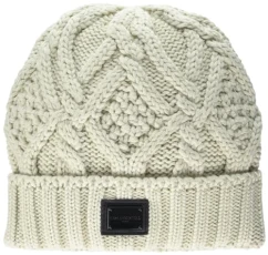 Paris Men's Iconic Logo on a Gunmetal Plate Beanie Hat, Oatmeal, One Size Paris Men's Iconic Logo on a Gunmetal Plate Beanie Hat, Oatmeal, One Size