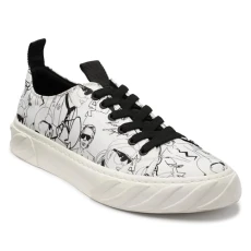 Paris Men's Logo Rubber Sole Low Top Sneaker, White, 8.5 UK Paris Men's Logo Rubber Sole Low Top Sneaker, White, 8.5 UK
