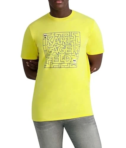 Paris Men's Soft Cotton Everyday Sportswear T-Shirt, Yellow, Medium