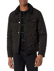 Paris Men's Trucker Quilted Jacket, Black, XXL Paris Men's Trucker Quilted Jacket, Black, XXL