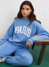 Paris Oversized Sweatshirt  - S  - BLUE