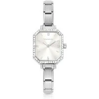 Paris Silver Crystal Watch