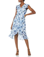 Paris Women's Faux Wrap Dress, Gxd, 4 Paris Women's Faux Wrap Dress, Gxd, 4